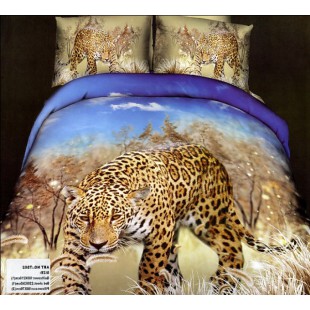 Постельное белье - Гепард на фоне дикой природы 3D сатин