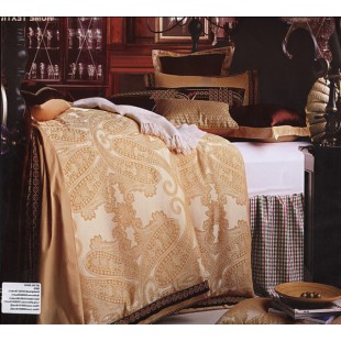 Набор постельного белья - Светло-коричневого цвета с огурцами (8 предметов)