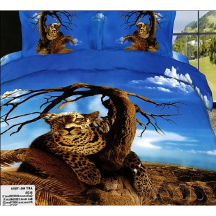 КПБ 3D сатин - гепард на фоне Саванны