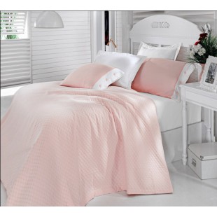 Комплект из постельного с покрывалом розовый Cotton Box
