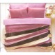 Набор постельного белья с вязаным покрывалом в розовой гамме