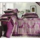 Постельное белье фиолетового цвета с узорами жаккард