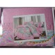 Купить розовое постельное белье прованс с мятным узором