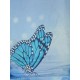 Постельное белье с синими цветами и бабочками купить